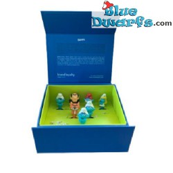 Promo Smurfs with luxury box Brand Loyalty - 7 smurfs (mini , +/- 3cm)