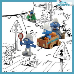 Pixi origine Straßenverkehrsordnung I (2021): Schlumpf mit blauem Wagen, Schlumpf Origine Straßenverkehrsordnung