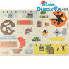 Smurf cardboard cut out Smurf village 1984 DIY (60 x 40 cm)
