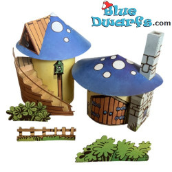 Village en Carton Schtroumpfs - Kit DIY - 1984 - 60 x 40 cm