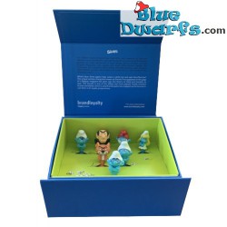 Promo Smurfs with luxury box Brand Loyalty - 7 smurfs (mini , +/- 3cm)