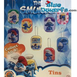 8 Metal Tooth boxes - The smurfs - 4cm