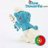 20022: Puffo Poeta  - PORTUGAL -  (piuma: nero) - Schleich - 5,5cm