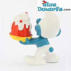 20100: Schtroumpf avec gâteau – Schleich ou Bully – 5,5 cm