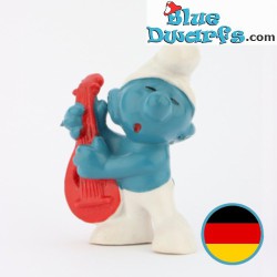 20013: Lute Smurf (red) - W. Germany - Schleich - 5,5cm