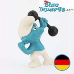 20020: Smurf met halter - Zonder outfit - W. Germany -  Schleich - 5,5cm