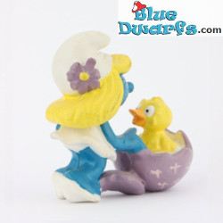 20489: Pitufina de Pascua con pollito - Schleich - 5,5cm