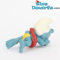 220025: Nageur Schtroumpf - bouée orange - Schleich - 5,5cm