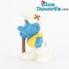20097: Puffo ferito - marrone scuro/grosso bastone - Schleich - 5,5cm