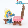 40234: Vanity Table Smurfette  - brown -  (Supersmurf) - Schleich - 5,5cm