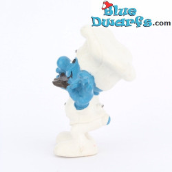 20042: Chefkok Smurf - bruine lepel - Minimodels/ Argentinië - Schleich - 5,5cm