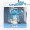 Puffo Vanitoso con specchio - Blue Resin 2024 - resina - serie 1 - statuea puffi - 11 cm