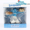 Pitufo Goloso con tarta y pastel - Blue Resin 2021 - Serie 1 - Figura resina - 11 cm