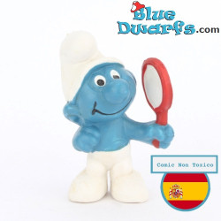 20017: Hippe smurf - rode spiegel - CNT versie - 5,5cm