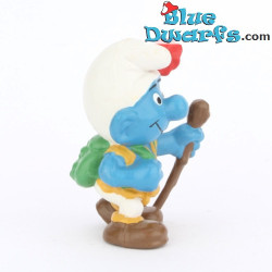 20041: Wanderschlumpf - rote Blume und Spazierstock - Versión CNT - 5,5 cm