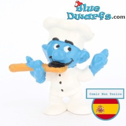 20042: Puffo cuoco - cucchiaio con salsa nera - Versione CNT - 5,5cm
