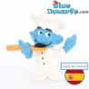 20042: Kuchenchef Schlumpf - Löffel mit schwarzer Sauce - CNT Version - 5,5cm