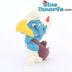20031: Schlumpf Briefträger - braune Tasche und gelbe Trompete - CNT Version - 5,5 cm