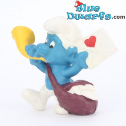 20031: Puffo Postino - borsa marrone e tromba gialla - Versione CNT - 5,5 cm