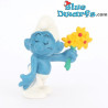 20044: Puffo innamorato - fiori gialli  - Versione CNT - 5,5cm