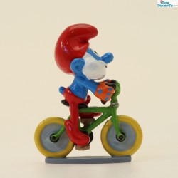 Pixi origine Code de la route II (2022): Grand schtroumpf en vélo - Figurine en Métal - 4,5 cm - 2022