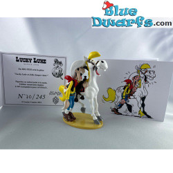 Lucky Luke che ride accanto a Jolly Jumper – 9 cm – statuetta in metallo Pixi – 2021