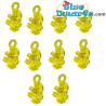 Schlafwandler - 10 x Minischlumpf -  transparent/ Gelb -  (+/- 2cm)
