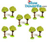 Decoratie boompjes - 5 stuks - Sierproduct voor bij de Smurfen - Smurf niet inbegrepen - 8 cm