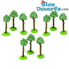 Decoration tree - 5 trees - Smurfs Decoration Product - Smurf Not Included - 8cm