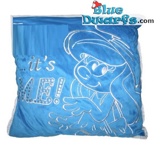 Smurfette pillow - Extra soft - Blue - It's me (35 x 35 cm)