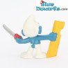 20112: Carpenter Smurf with wooden plank and saw – Schleich or Bully – 5.5 cm