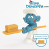 20113: Bakker smurf - rechthoekig brood - Schleich - 5,5cm
