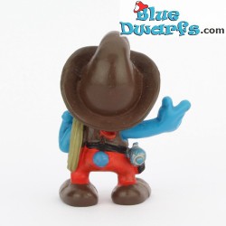 20122: Cowboy Smurf  - Portugal -  (brown lasso) - Schleich - 5,5cm