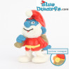 20124: Papa puffo come babbo natale - tromba gialla - Schleich - 5,5cm