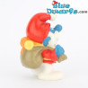 20124: Grote smurf als kerstman - gele trompet - Schleich - 5,5cm