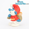 20124: Papa Schlumpf als Weihnachtsmann - gelbe Trompete - Schleich - 5,5cm