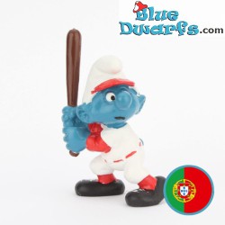 20129: Puffo giocatore di baseball   - Portugal -  - Schleich - 5,5cm