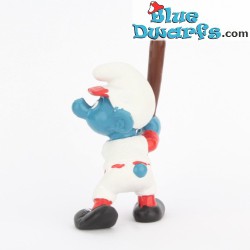 20129: Baseballbatter Smurf (dark brown)  - Portugal -  - Schleich - 5,5cm