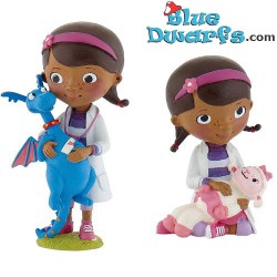 Disney Junior Figurines - Doc McStuffins - Stuffy & Lambie - 8cm (Bullyland)