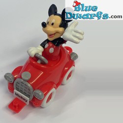 Disney Figurine - Mickey Mouse in red car - 7cm