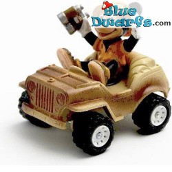 Mickey Mouse - Disney Figurina - Topolino e Jeep  - 9cm