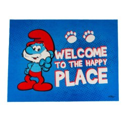 Smurf Doormat - Papa smurf - Welcome to the Happy place - Duvo Plus -60x40cm