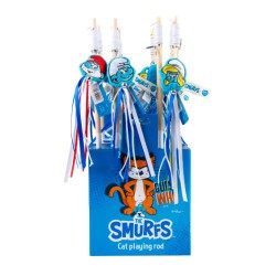 Cat toy - Rod toy - Smurfette (embroidered) - Duvo plus - 42x8,5x2 cm