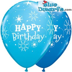 Blue Birthday Helium Balloons 28 cm - 25 pieces