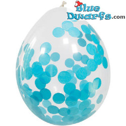 Globos con Confeti azul 30 cm - 4 piezas