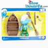 Rameur Schtroumpf - Schtroumpf mobile en plastique - Figurine - DeAgostini - 7cm