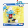 Pitufo campeón - Plástico pitufo móvil - Figura -  DeAgostini - 7cm