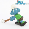 20133: Puffo Hockey su Prato (Marrone scuro) - Schleich - 5,5cm