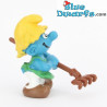 20138: Farmer smurf with rake - yellow hat - Schleich - 5,5cm