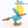 20138: Puffo contadino con rastrello - cappello giallo - Schleich - 5,5cm